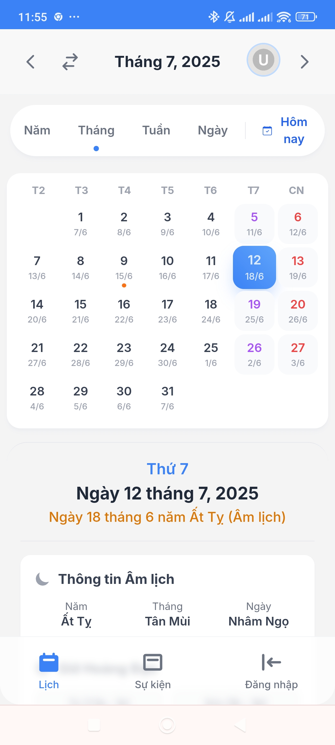 Truy cập website Nhắc Nhở Lịch Âm