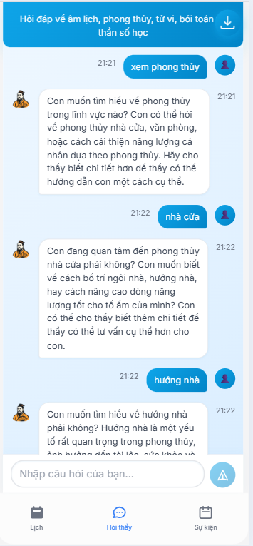 Minh họa phong thủy ứng dụng