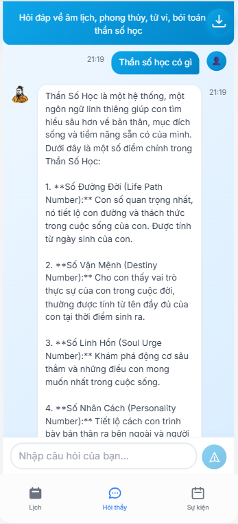 Minh họa xem ngày tốt xấu